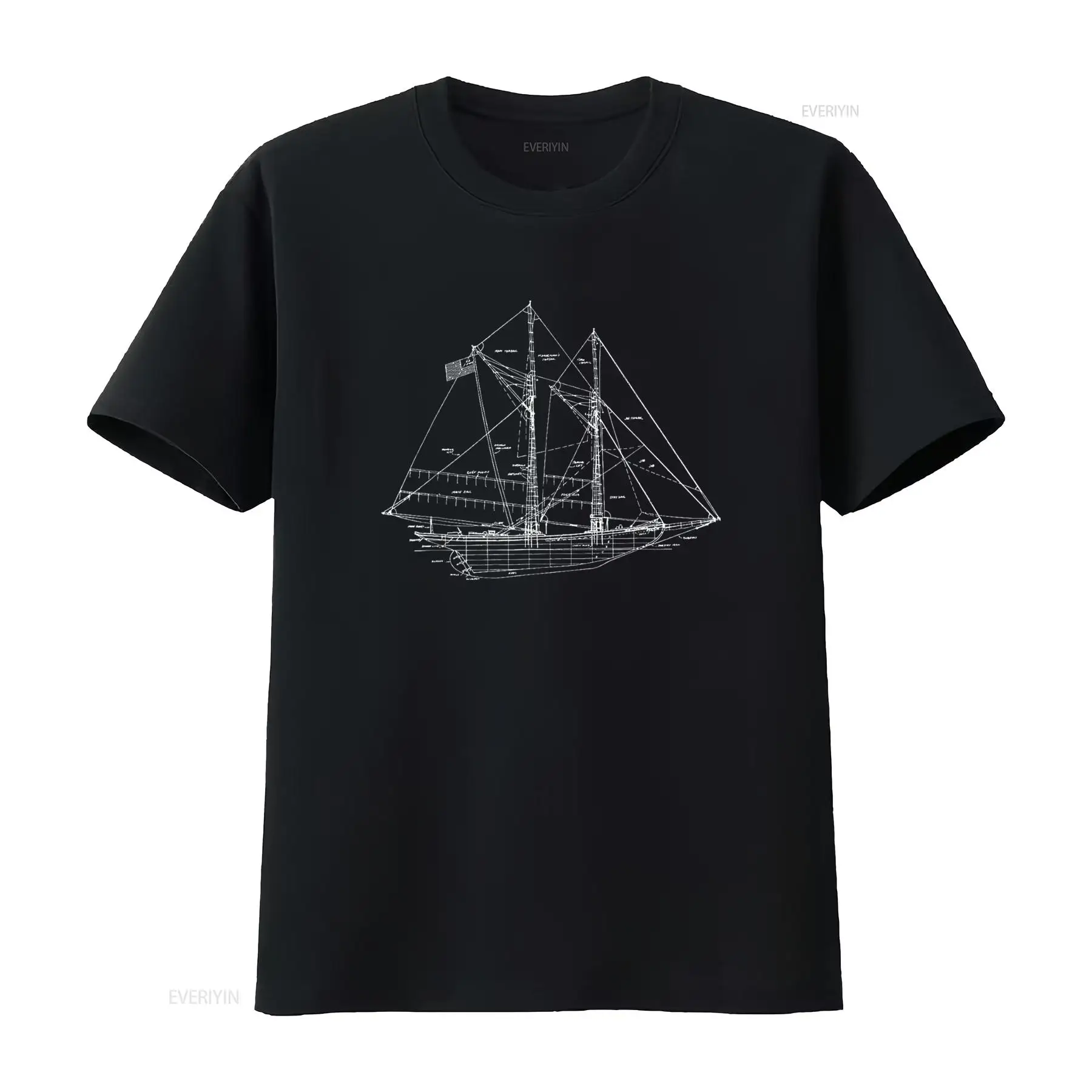 Vintage Yacht Fashion - Voile Vintage plan voilier yachting t-shirt
