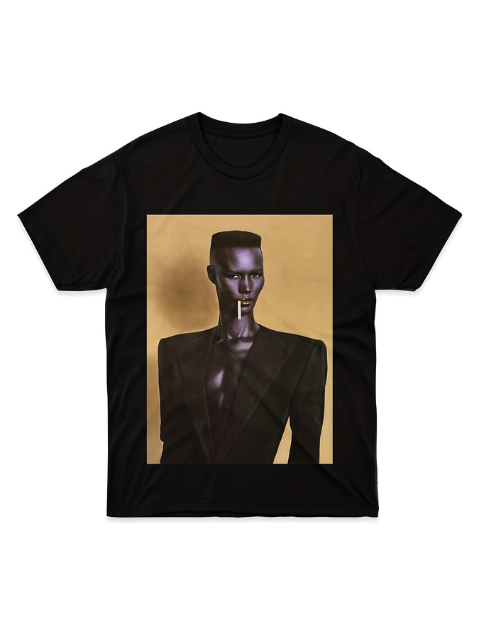 Vintage Fashion Icons - T-shirt Grace Jones Vintage avec portrait