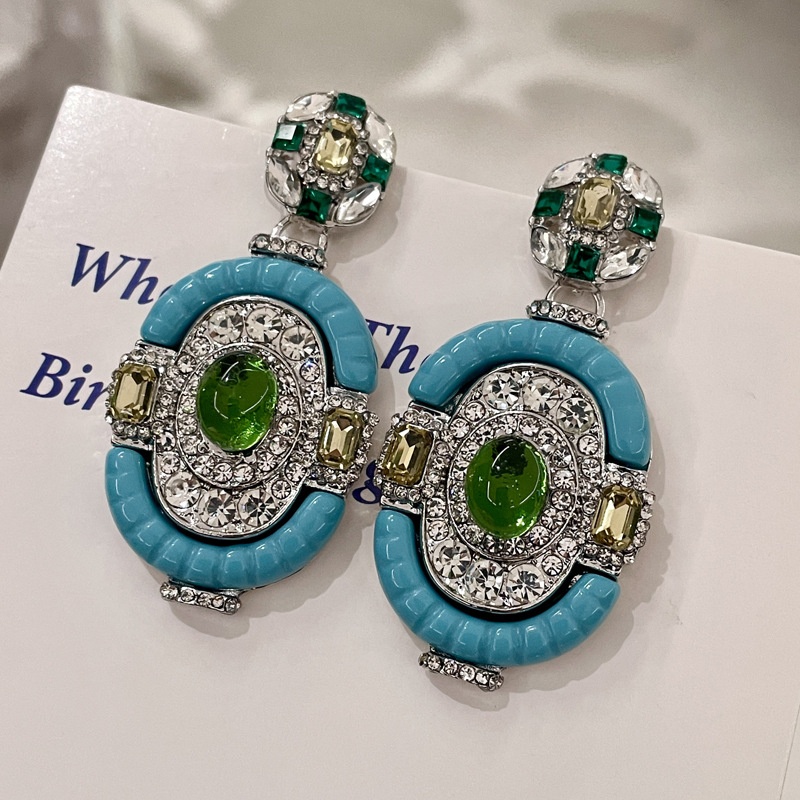 Vintage Fashion Eras - Boucles d'oreilles pendantes vintage en argent,