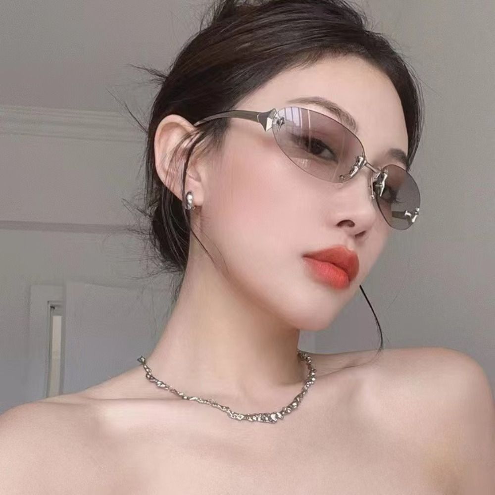 Vintage Fashion Style Female - Lunettes de soleil sans cadre Style