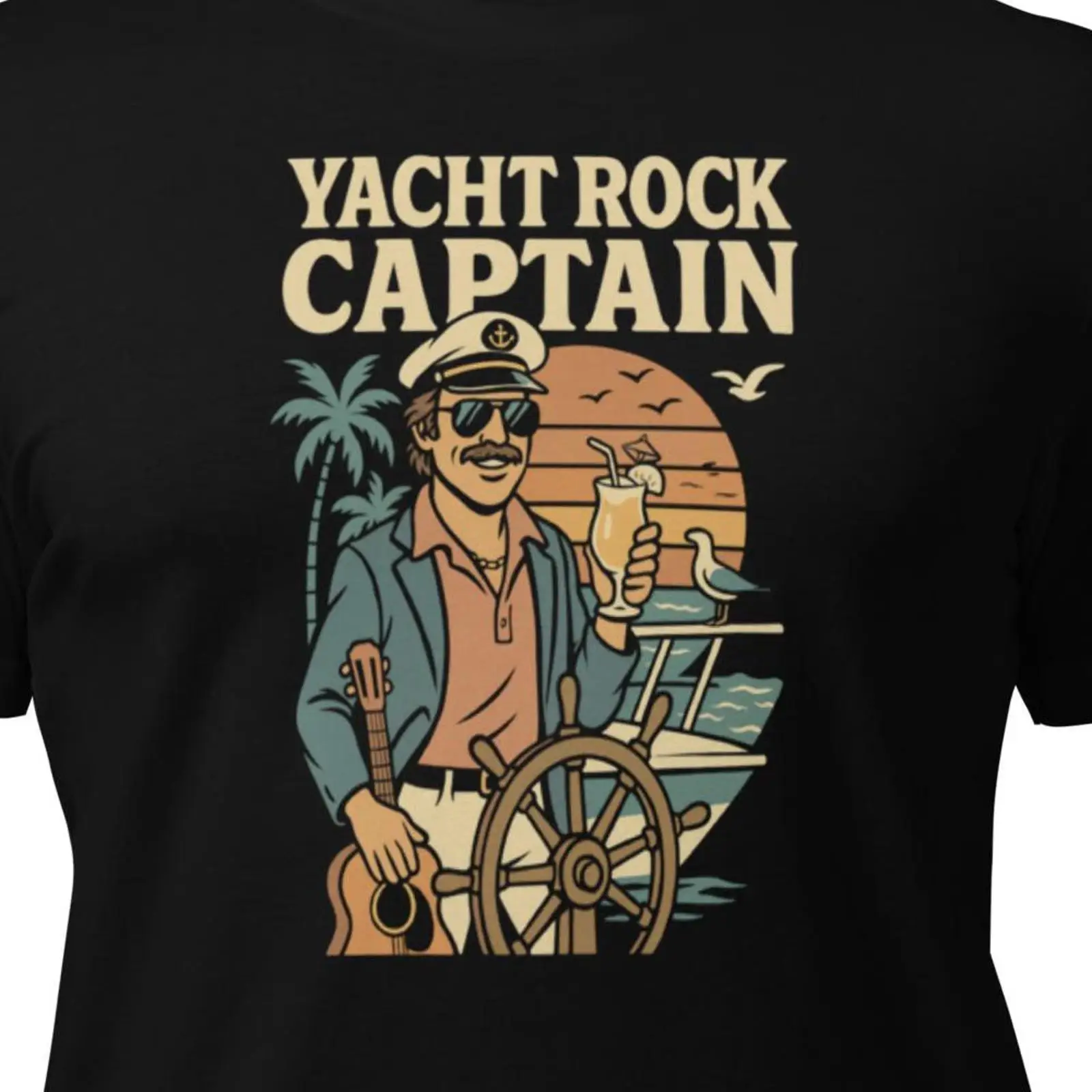 Vintage Yacht Fashion - T-shirt Yacht Rock Captain rétro années
