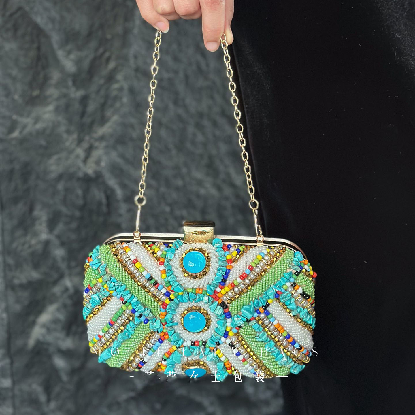 Vintage Fashion Style Female - Sac de soirée bohème d'été pour