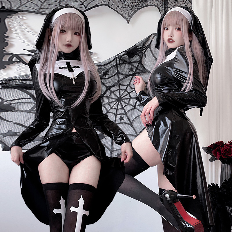 Vintage Fashion Style Female - Robe sombre de costume d'Halloween grande