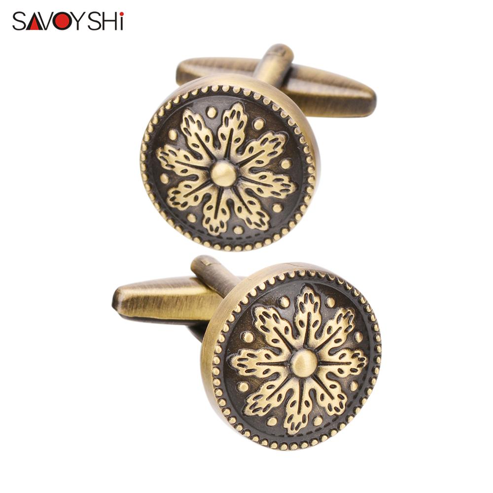 Vintage Fashion Jewelry Brands - SAVOYSHI Vintage Bronze motif chemise boutons