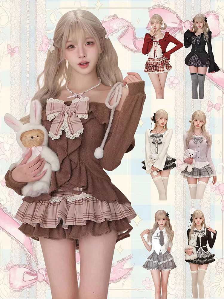 Vintage Fashion Ai - Ensemble 2 pièces style gothique Y2K