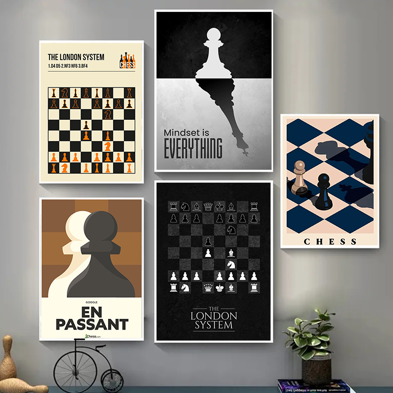 Vintage Fashion Illustrations - Affiche en toile d'échecs International Vintage,