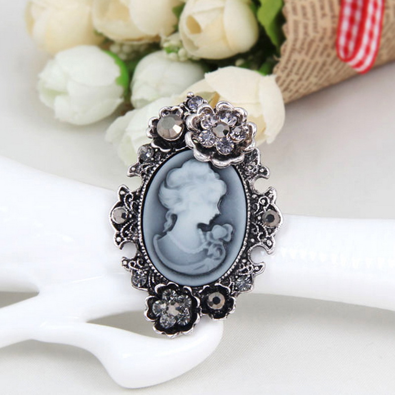Vintage Fashion Queen - Broche de beauté bohème vintage pour