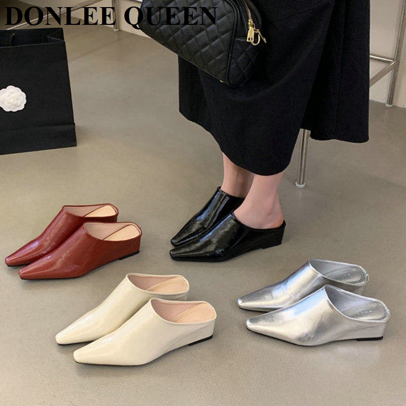Vintage Fashion Queen - Mules à bout fermé pour femme,
