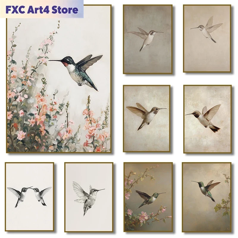 Vintage Fashion Wall Art - Affiche sans cadre vintage avec illustration