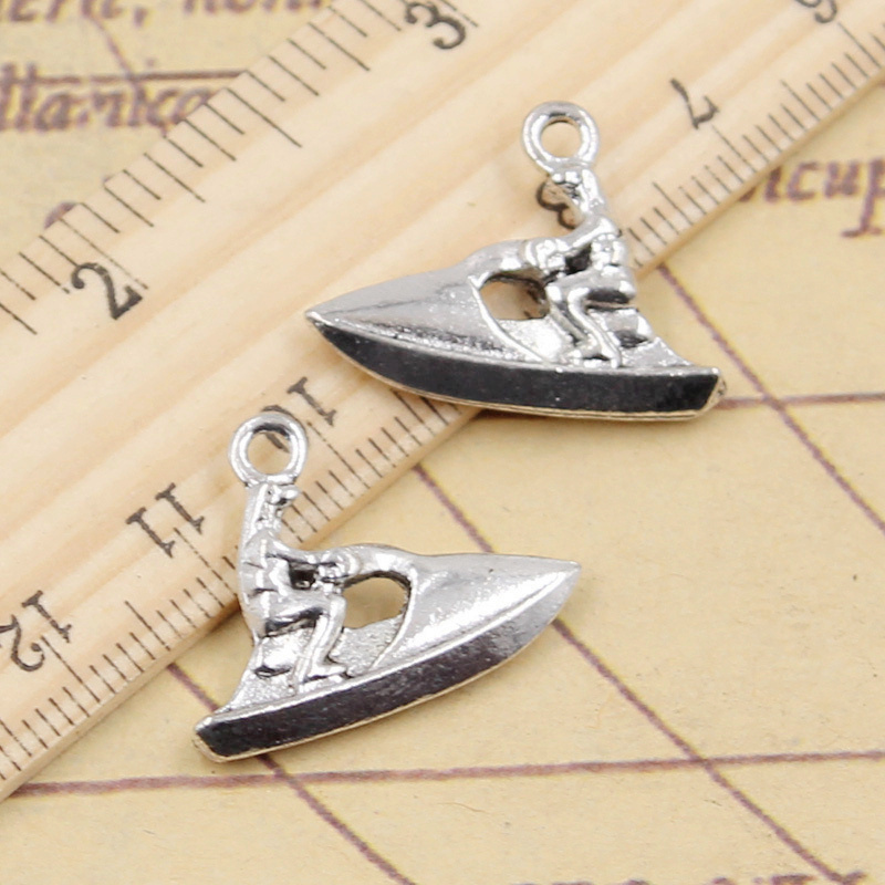 Vintage Yacht Fashion - 10 pièces breloques bateau à moteur