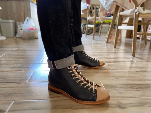 Vintage Fashion Mens - Bottes à outils hautes pour hommes,