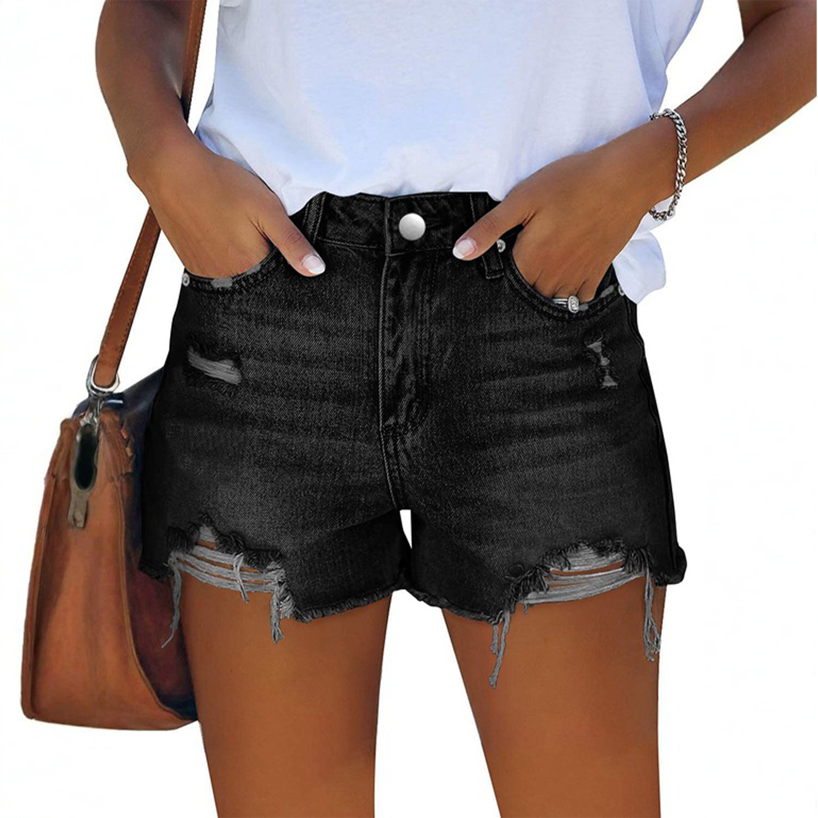 Vintage Fashion Style Female - Shorts en jean tendance pour femme,