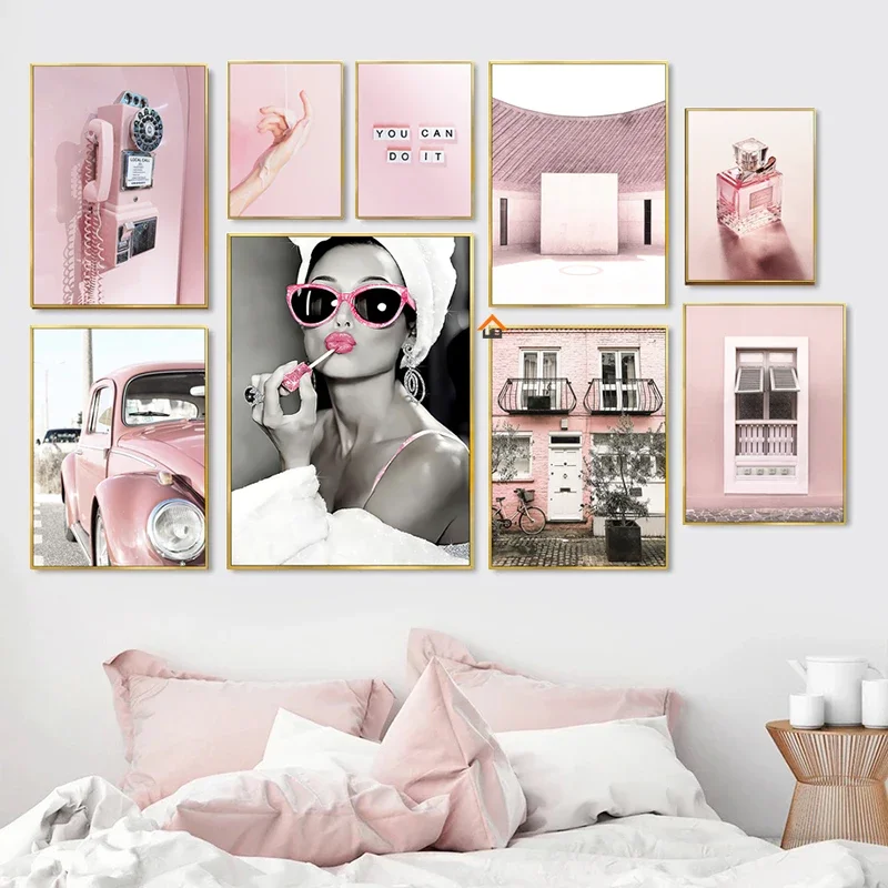 Vintage Fashion Wall Art - Affiche de téléphone de voiture Vintage
