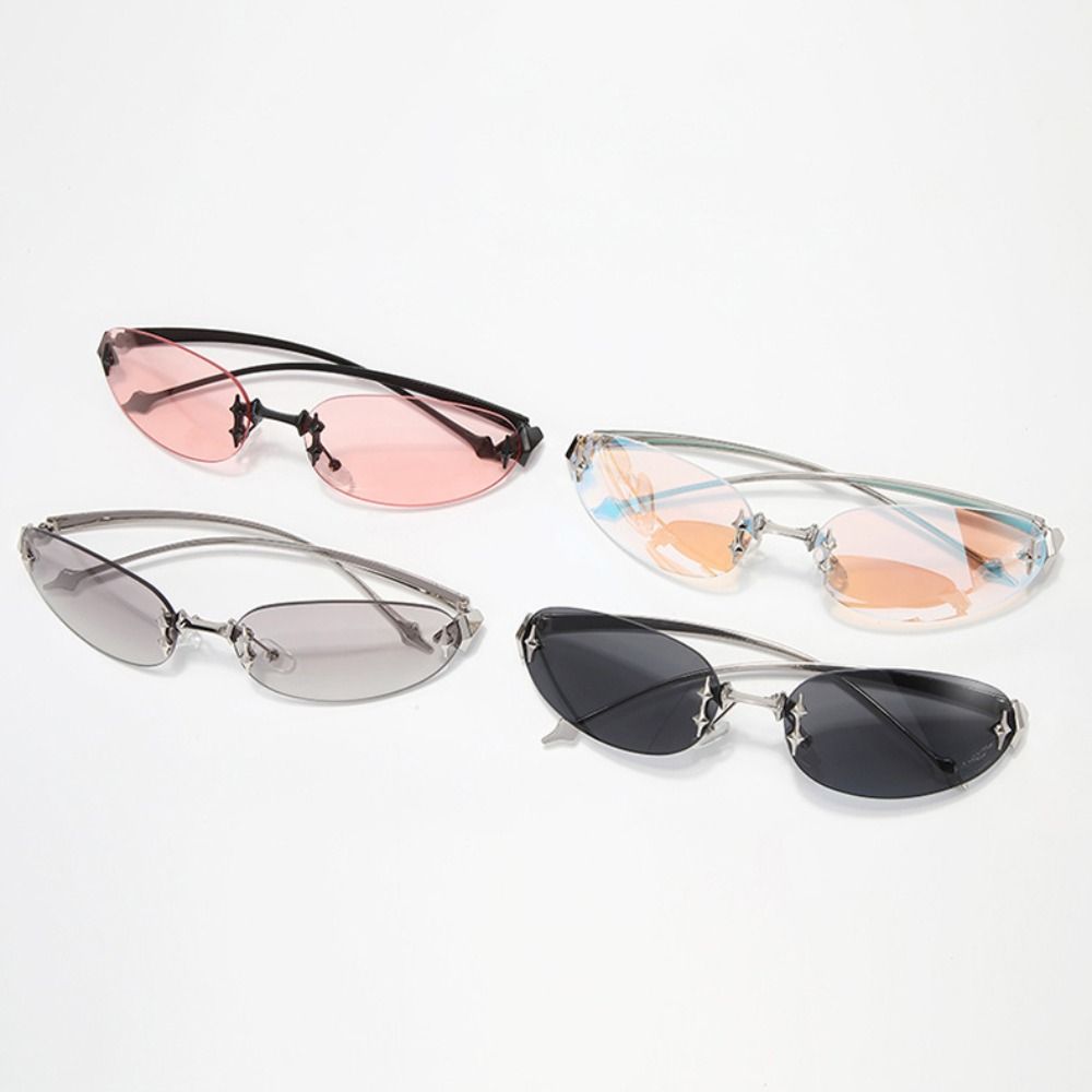 Lunettes de soleil sans cadre  - Vintage Fashion Style Female avis et prix