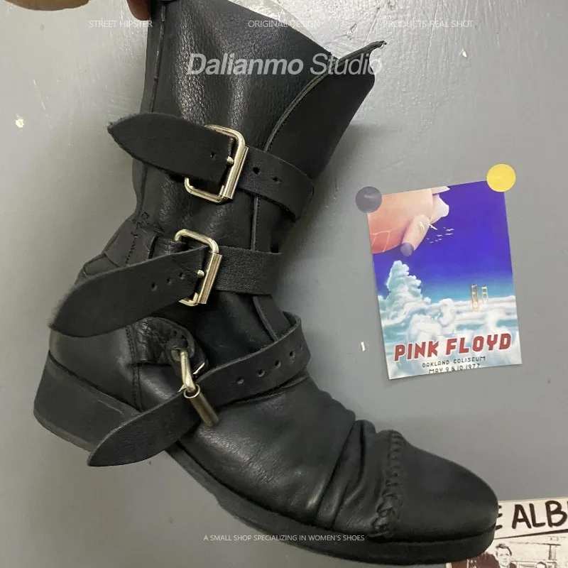 Bottes de moto en cuir véritab - Vintage Fashion Mens avis et prix
