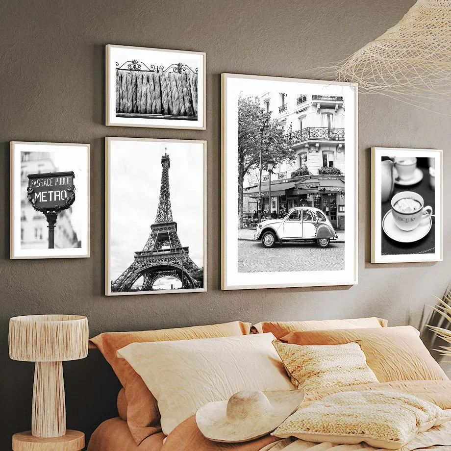 Serviette de Paris noire et bl - Vintage Fashion Wall Art avis et prix