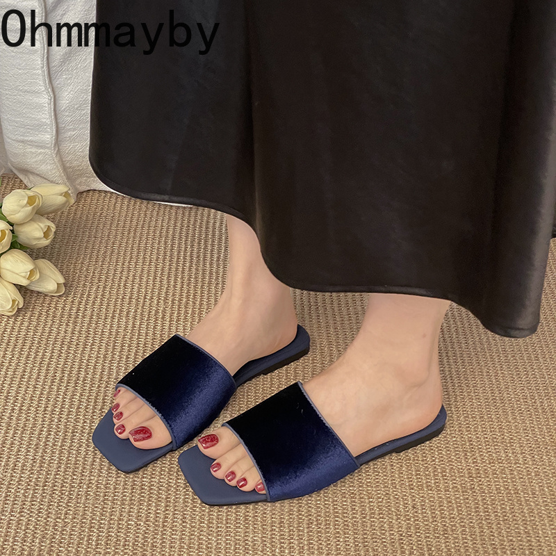 Mules plates vintage en velour - Vintage Slip Dress avis et prix