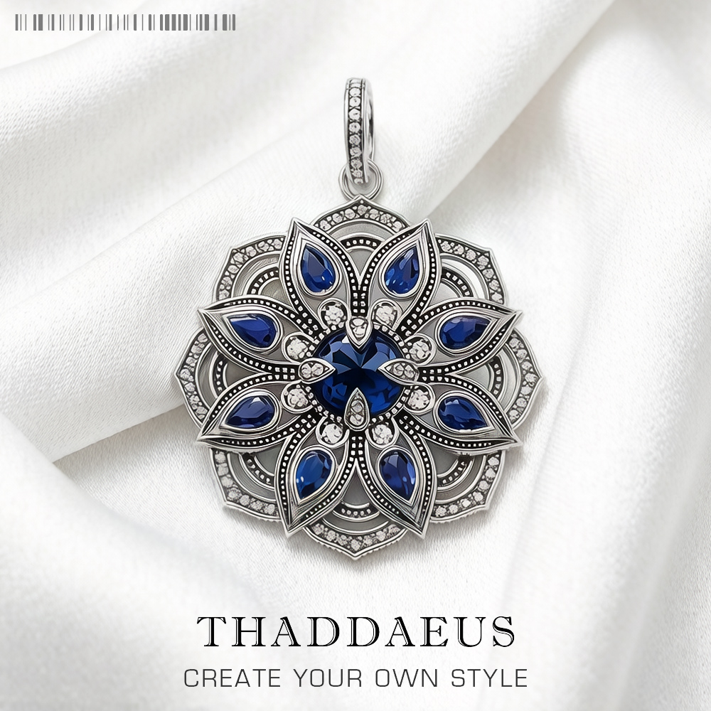 Pendentif fleur de Lotus bleue - Vintage Fashion Jewelry Brands avis et prix