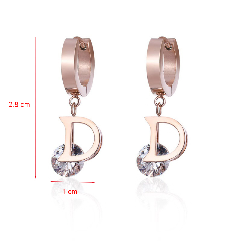 Boucles d'oreilles lettre D en - Vintage Fashion Jewelry Brands avis et prix