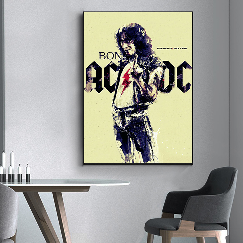 AC_DC Band Canvas Art, Retro P - Vintage Fashion Illustrations avis et prix