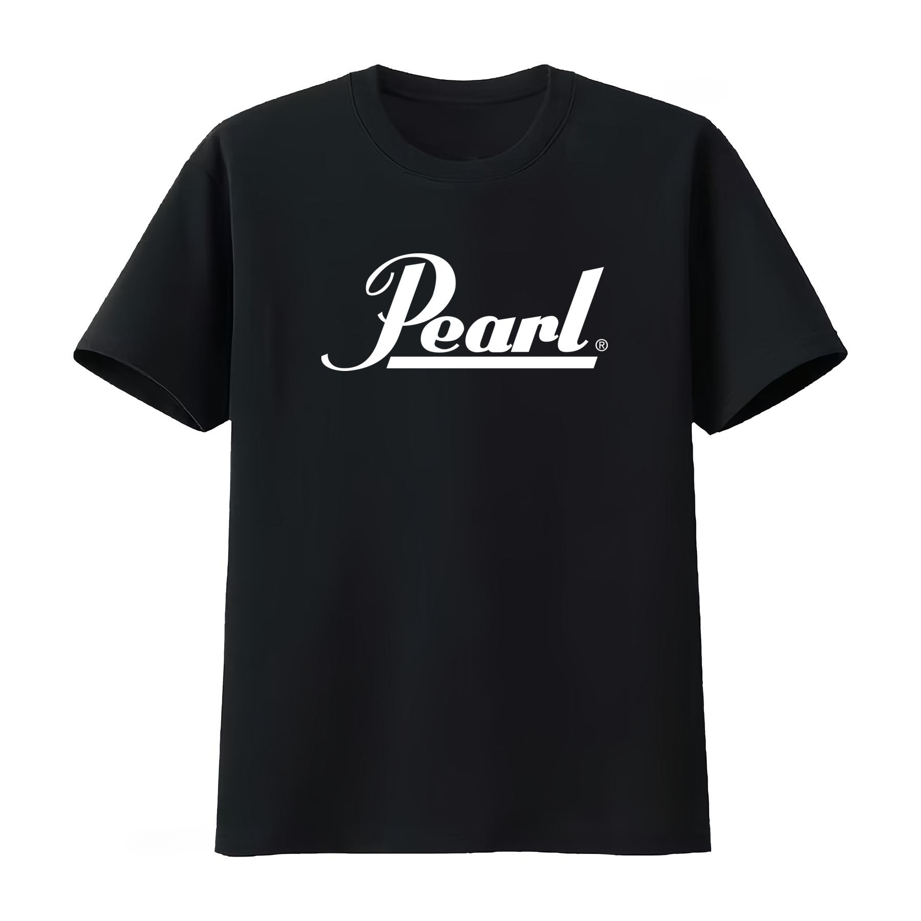 T-shirt Logo Pearl Drums Noir  - Vintage Fashion Icons avis et prix