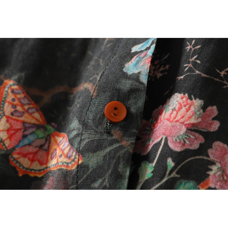 Chemise en lin à manches longu - Vintage Fashion Style Female avis et prix