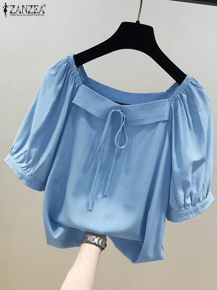 ZANZEA Style coréen solide Blo - Vintage Fashion Style Female avis et prix