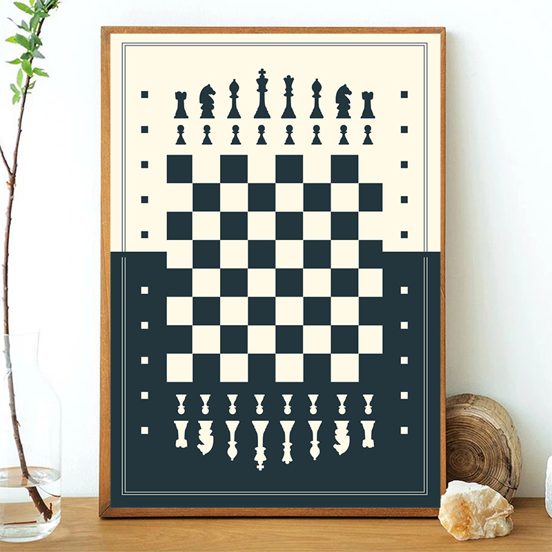 Affiche en toile d'échecs Inte - Vintage Fashion Illustrations avis et prix
