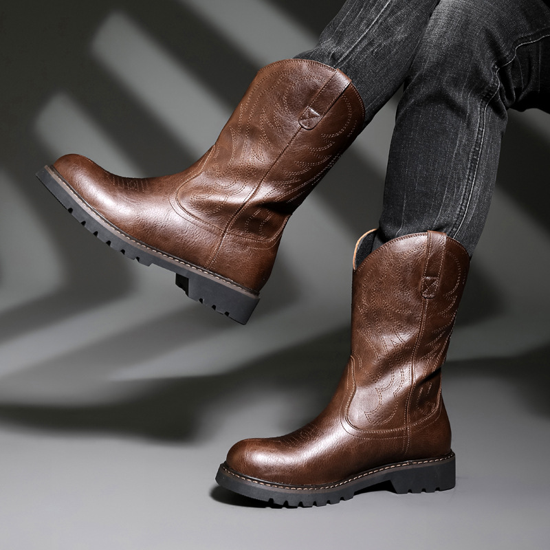 Mode hommes bottes De Cowboy n - Vintage Fashion Mens avis et prix