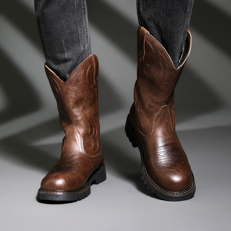 Mode hommes bottes De Cowboy n - Vintage Fashion Mens avis et prix