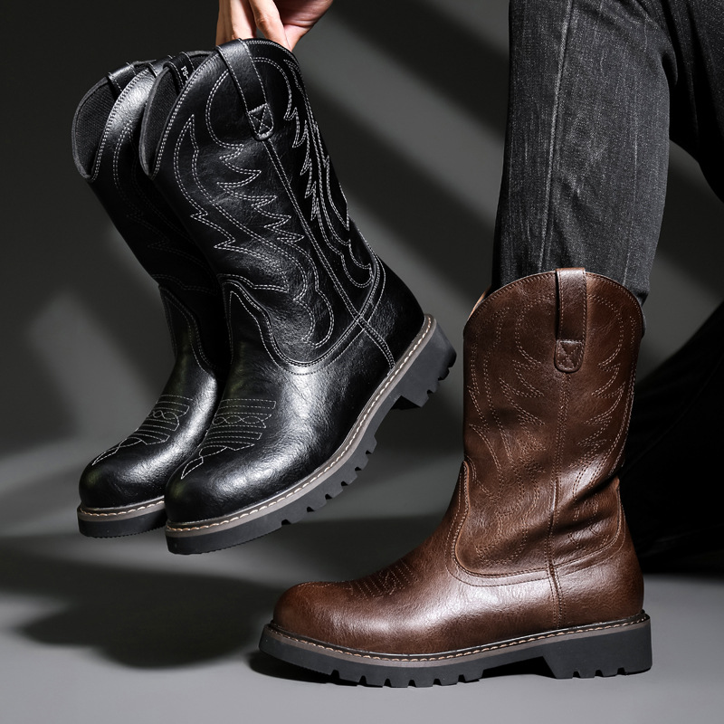 Mode hommes bottes De Cowboy n - Vintage Fashion Mens avis et prix