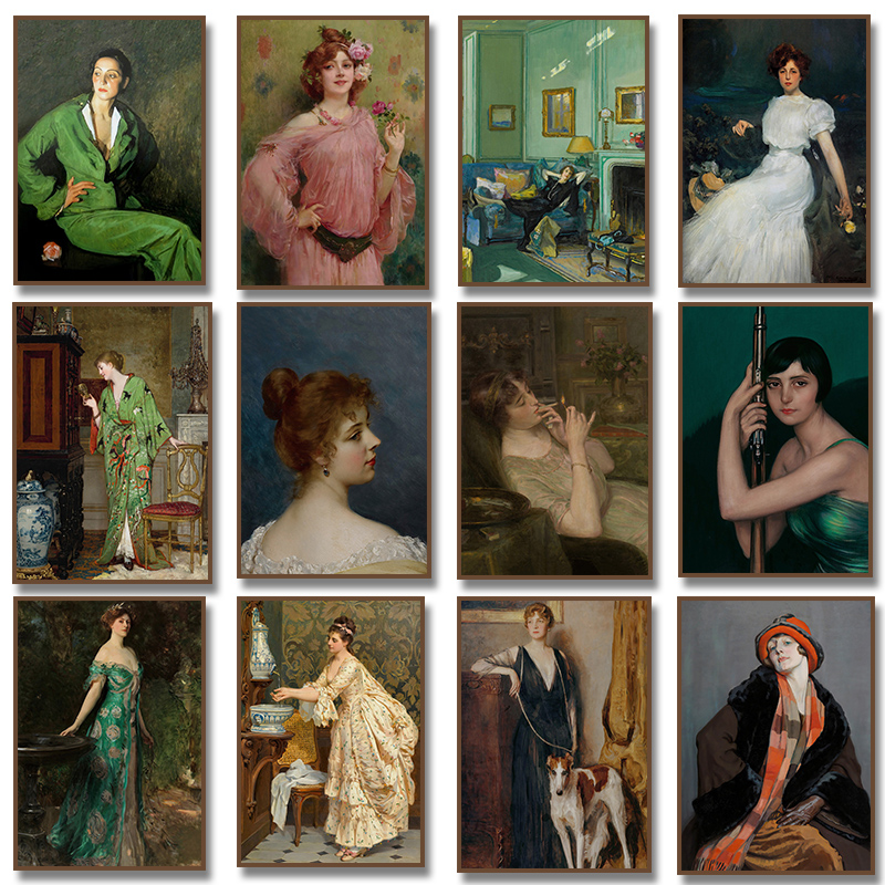 Affiche de portrait de femme d - Vintage Fashion Illustrations avis et prix
