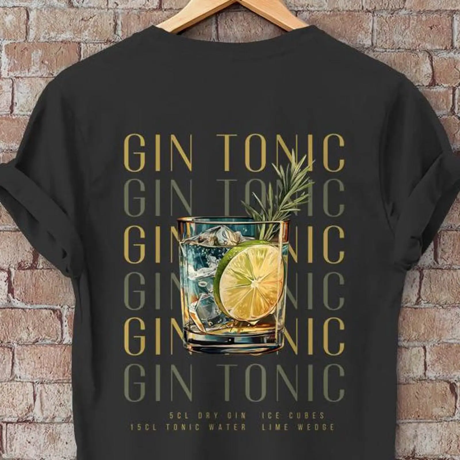 T-shirt Gin Tonic illustré pou - Vintage Fashion Illustrations avis et prix
