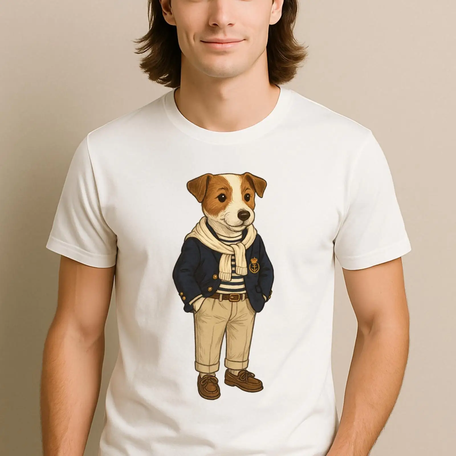 T-shirt Preppy Jack Russell Te - Vintage Yacht Fashion avis et prix