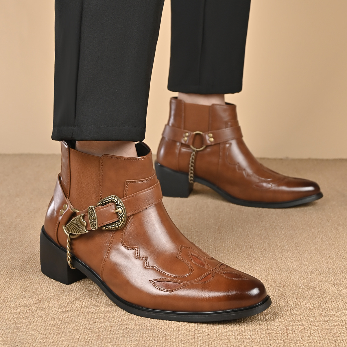 Bottes de cowboy vintage en cu - Vintage Fashion Mens avis et prix
