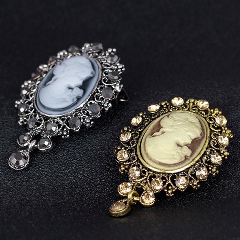 Broche de portrait de tête de  - Vintage Fashion Queen avis et prix