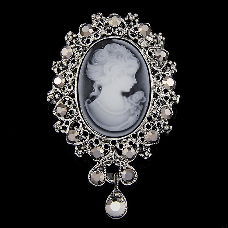 Broche de portrait de tête de  - Vintage Fashion Queen avis et prix